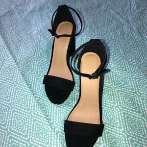 4 inch velvet black heels